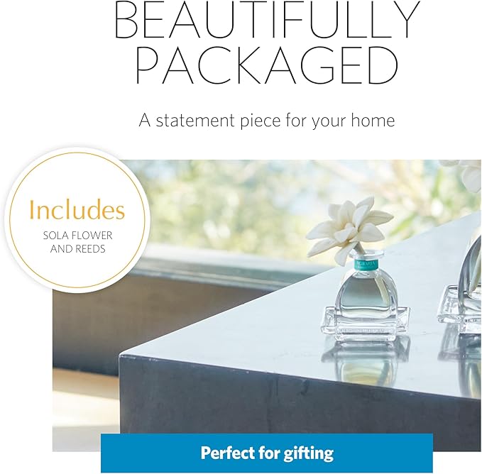 AGRARIA PetiteEssence Flower and Reed Diffuser Set, Hand Crafted Sola Flower Botanical Home Fragrance Diffuser, Scented Oil Reed Diffuser, Flower and Reed Diffuser Gift Set for All Occasions