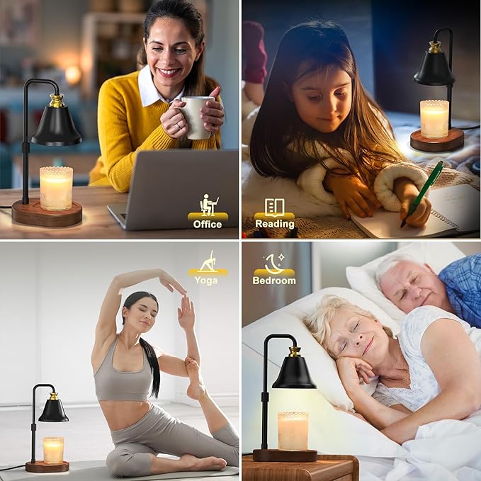 Candle Warmer Lamp with Timer & Dimmer, Electric Candle Lamp Wax Warmer for Jar Candles, Home Decor Gifts for Women, Grandma and Mom