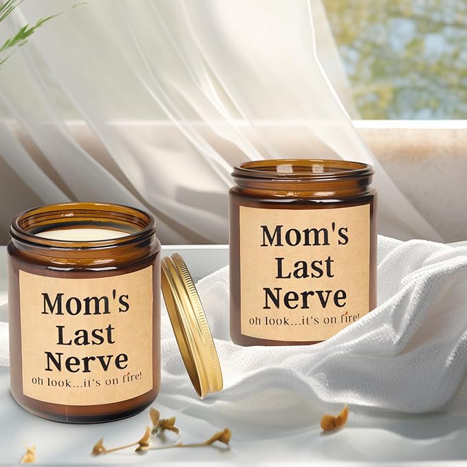 Mom Gifts-Mom’s Last Nerve Candle-Mothers Day Gifts for Mom from Daughter and Son Funny Long Lasting Gift Candles, Happy Perfect Christmas Presents