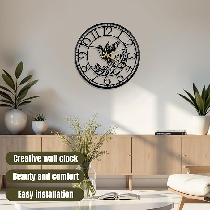 Big Wall Clock - Wall Clocks for Living Room Decor, Quiet and No Ticking Suitable for Wall Decor, Living Room Decoration, Kitchen Decoration