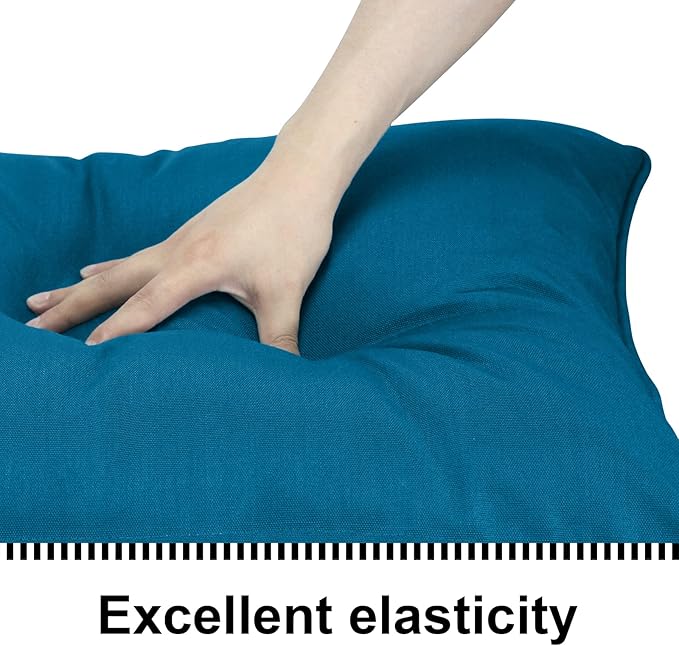 Outdoor Loveseat Cushion Set 46'' x 26'', Outdoor Deep Seat Cushions for Patio Furniture, Water Repellent Outdoor Seat Cushion and Couch Back Cushions for Bench, and Swing (Solid Indigo Blue)