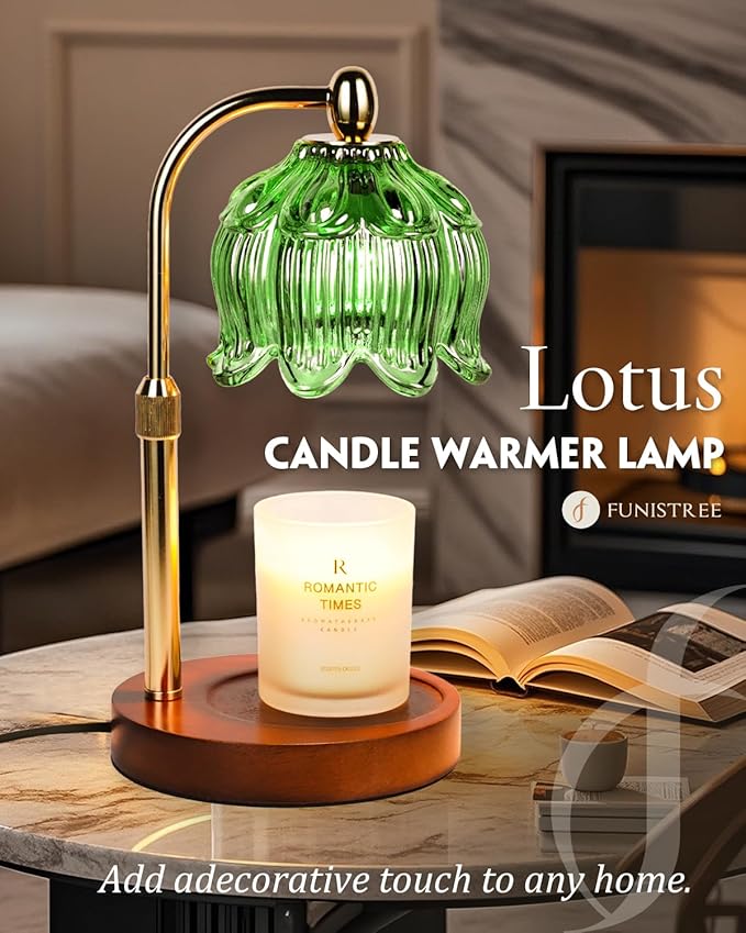 Candle Warmer Lamp with Timer Dimmable, Adjustable Height, Birthday Gifts for Women Mom, House Warming Gifts New Home Room Decor, Wax Warmer Lamp for Jar Candles with 2 Bulbs