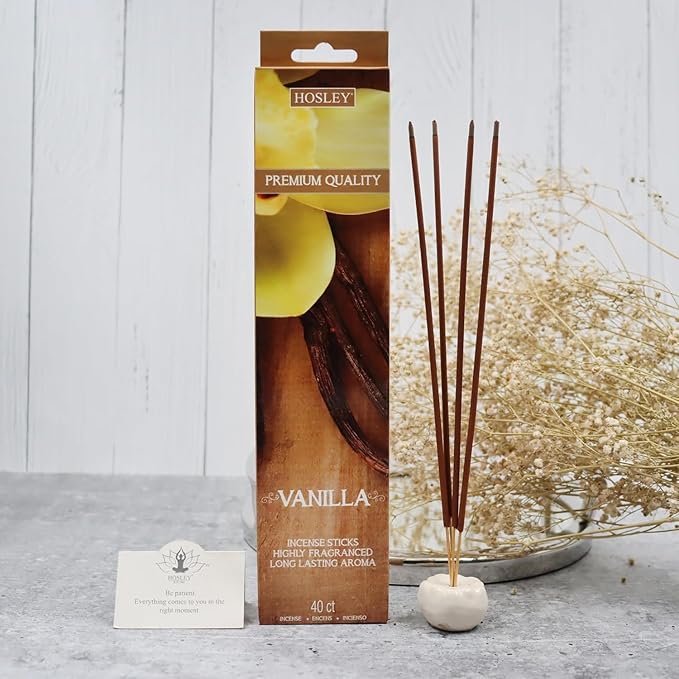 Hosley Aromatherapy 480 Pack Assorted Incense Sticks Black Cherry, Strawberry, Vanilla, Coconut. Idea for Home, Wedding, Spa, Meditation & Aromatherapy