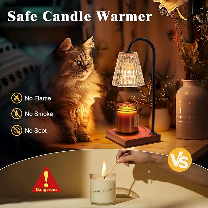 Candle Warmer Lamp with Timer-Dimmable Candle Warmer, Birthday Gifts for Women,House Warming Gifts New Home Bedroom Decor,Wax Warmer for Scented Wax Jar Candles