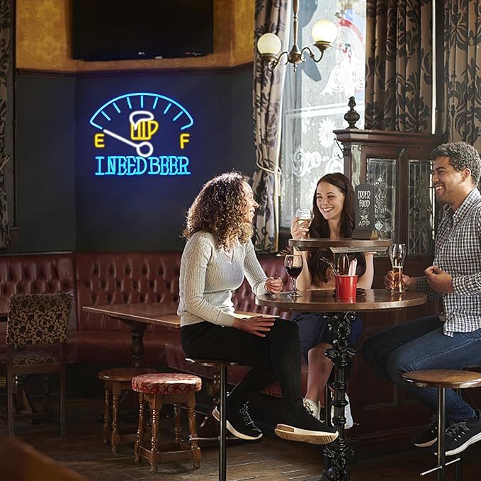 I Need Beer Neon Sign for Wall Decor Beer Neon Light Dashboard LED Neon Sign Beer Foam LED Neon Light for Bedroom Bar Wine Cellar Restaurant Hotel Decoration(16.1"*12.9")