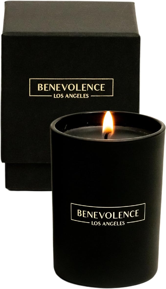 Benevolence LA Black Berries (Baies) Scented Candle | Soy Candles, Black Candle for Home | Gifts for Women and Men | Home Fragrance | Aromatherapy | Bathroom Freshener | 10oz