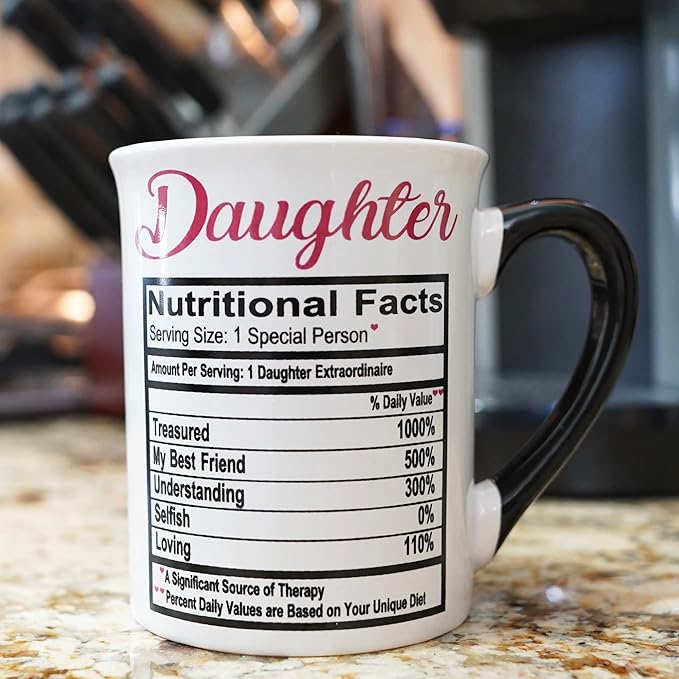 Cottage Creek Gifts for Daughter - 16oz Ceramic Coffee Mug for Women - Elegant Coffee Table Decor - Ideal Birthday Gifts for Women, Sister, Mom or Daughter-in-Law, Cute Kitchen Accessory