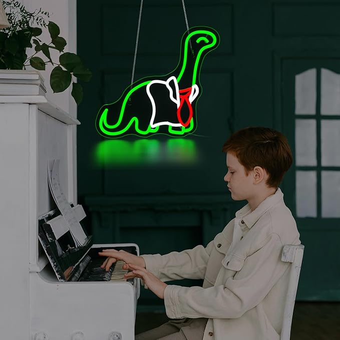 Dinosaur Neon Sign for Wall Decor Led Neon Signs Light Up Sign Room Decor Neon Lights Sign USB Powered