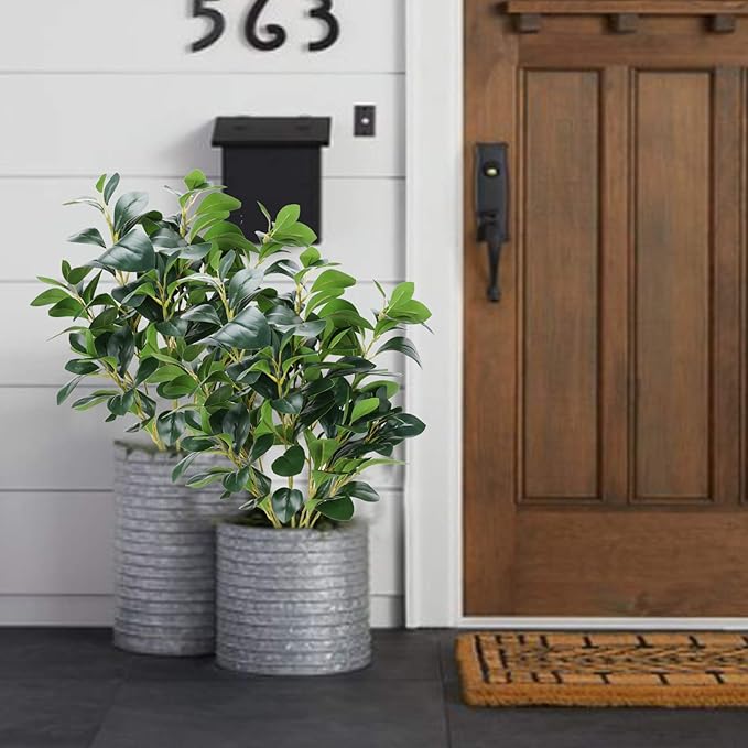 AILANDA Artificial Greenery Stems 32.3'' Long Stem Artificial Shrubs Plants Faux Eucalyptus Leaves Silk Greenery Stems Arrangement for Floor Vase Spring Floral Home Decor Wedding Table Centerpiece