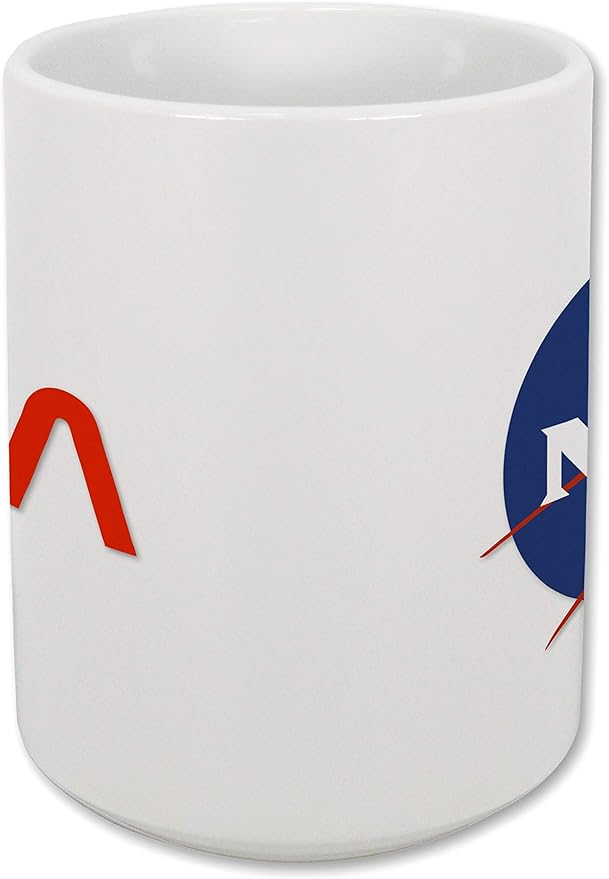 Sweet Gisele | NASA Mug | Original Ceramic Coffee Cup | Iconic Meatball Logo & Classic Red Insignia Design | Beautiful Vivid Colors | Great Novelty Gift | White Mugs | 15 Fl. Oz (White)