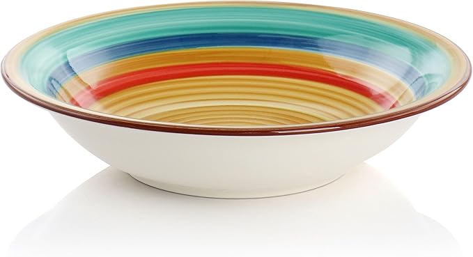 Gibson Home Rainbow 12 Piece Stoneware Dinnerware Set in Yellow Multi