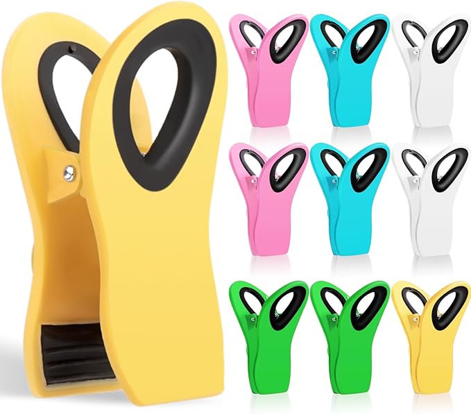 10 Pack Clips - Chip, Bag, Food Clips for Storage & Fridge, Snack, Kitchen, Packages