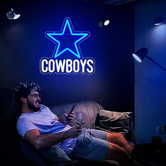 Neon Sign for Wall Decor Football Neon Light for Man Cave Birthday Gifts for Men With Football Team Sign for Bar Dorm Party Decor Game Room Size 12.2 * 12.8In(ZYLD055)