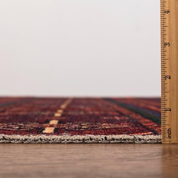 Keen Home Design 10x14 Rug - Machine Washable Area Rug with Non-Slip Backing, Ideal for Living Room, Dining Room, Bedroom - Vintage, Easy Clean, Durable, Low Pile Rug - (9'7" x 14')