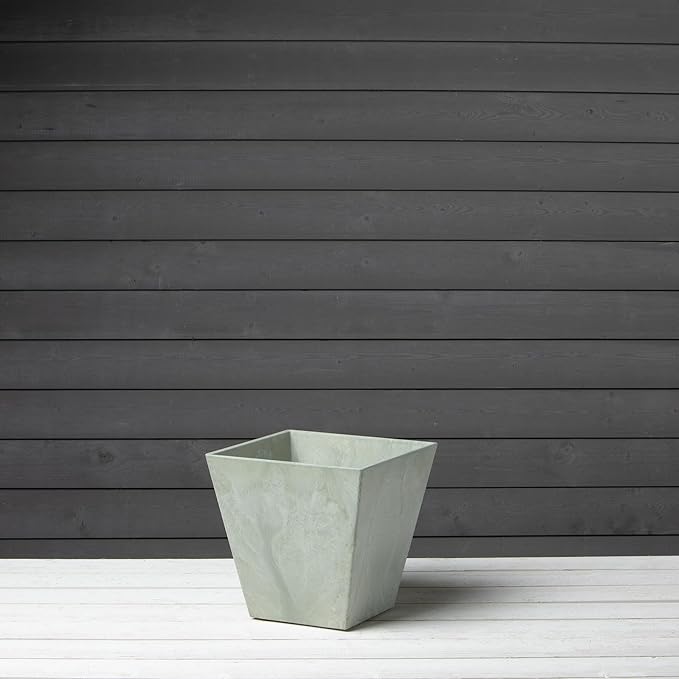 ArtStone 35126 Ella Square Planter, 12-Inch, Mint
