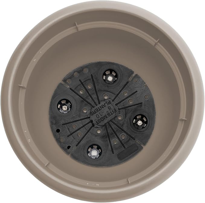 Bloem Ariana Self Watering Planter: 12" - Pebble Stone - Durable Resin Pot, for Indoor and Outdoor Use, Self Watering Disk Included, Gardening, 3 Gallon Capacity