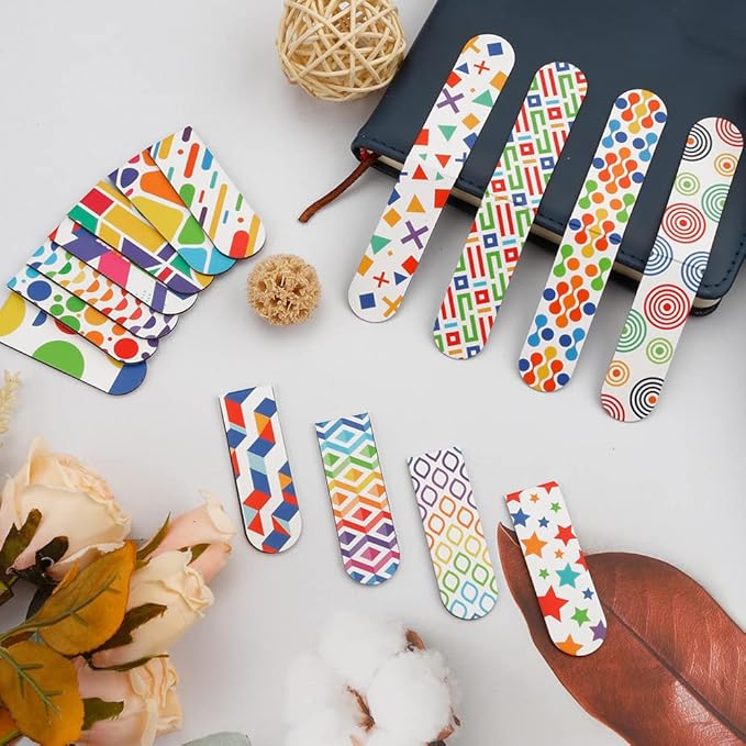 Magnetic Bookmarks - 15PCS Colorful Irregular Cute Magnet Bookmark Clips for Women, Men & Kids (Style-1)