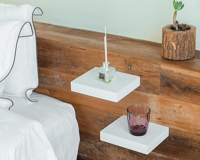 Floating Shelves, Floating Shelves for Wall, with Invisible Bracket, Bathroom Shelves, Bedroom Decor, Floating Shelf, Shelves for Wall Storage, Display Shelf, Set of 2