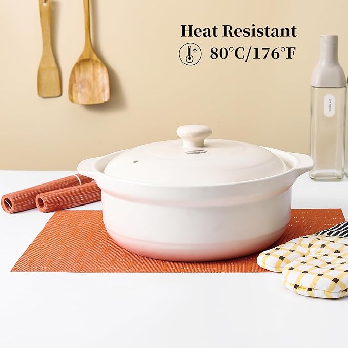 Leetaltree Orange Placemats Set of 12 - Heat Resistant Non-Slip Place mats for Dining Table, Washable Durable PVC Vinyl Woven Table Mats(Orange, 12)