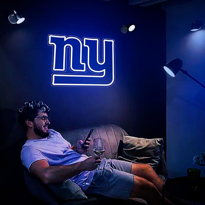 Neon Sign for Wall Decor Football Neon Light for Man Cave Birthday Gifts for Men Football Team Logo Sign for Bar Dorm Party Game Room Decor Size 16.1 * 10.6In(ZYLD059)