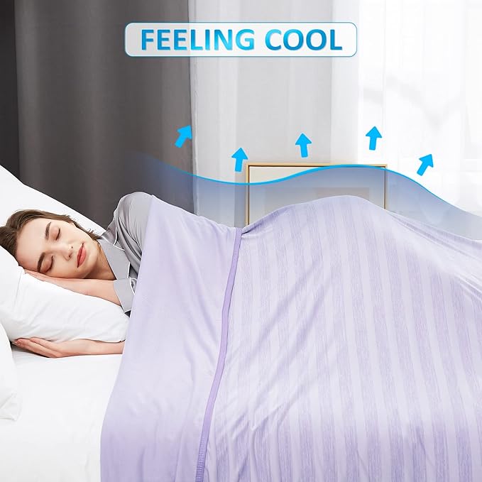 Guohaoi Cooling Blanket (90"x108"King Size) for Hot Sleepers,Absorbs Heat to Keep Body Cool for Night Sweats,100% Oeko-Tex Certified Cool Fiber,Breathable,Comfortable,All-Season.