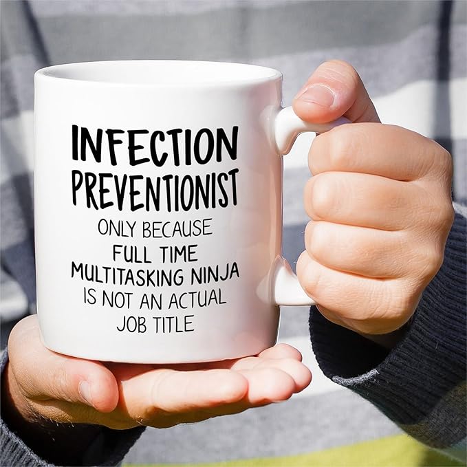 Retreez Funny Infection Preventionist Mug - 11 Oz Ceramic Coffee or Tea Cup - Humorous Gift for Healthcare Heroes, IP Specialist, Germ-Fighting Enthusiast - Birthday, Appreciation, Father's Day Gift