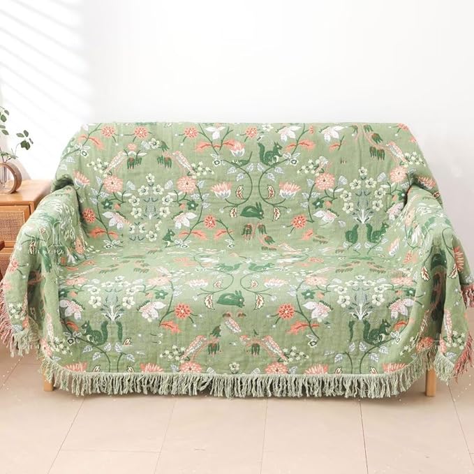100% Boho Throw Blankets for Bed, Woven Blanket for All Season, Reversible Cozy 90"x98" Premium Soft Decorative Blankets for Couch Sofa Picnic Travel