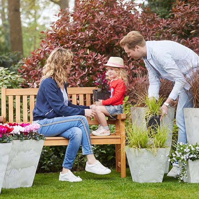 ArtStone 35126 Ella Square Planter, 12-Inch, Mint