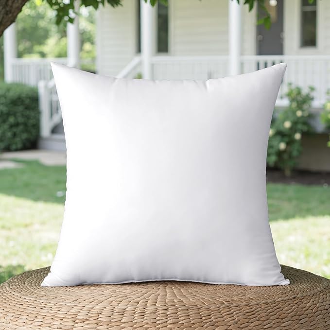MIULEE 28x28 Pillow Insert Throw Pillow Insert, Outdoor Pillows Water-Resistant Premium Outdoor Pillow Stuffer Sham Square for Couch Sofa Patio Furniture Cushion Porch Swing