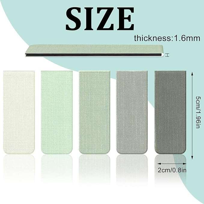 30 Pieces Bookmark, Magnetic Bookmarks for Women, Men, Book Lovers, Page Markers for Students Teachers Reading (Misty, Ocean, Emerald)