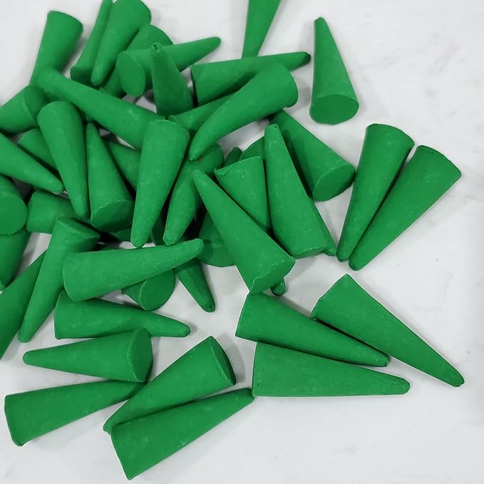Citronella Incense Cones (50 Cones) with 2 Ceramic Dishes, 30 Min Burn Time, Plant Based Ingredients