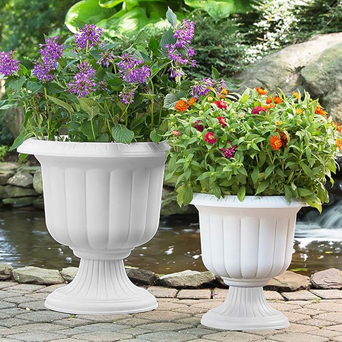 Classic Urn Planter, Stone, 14-Inch