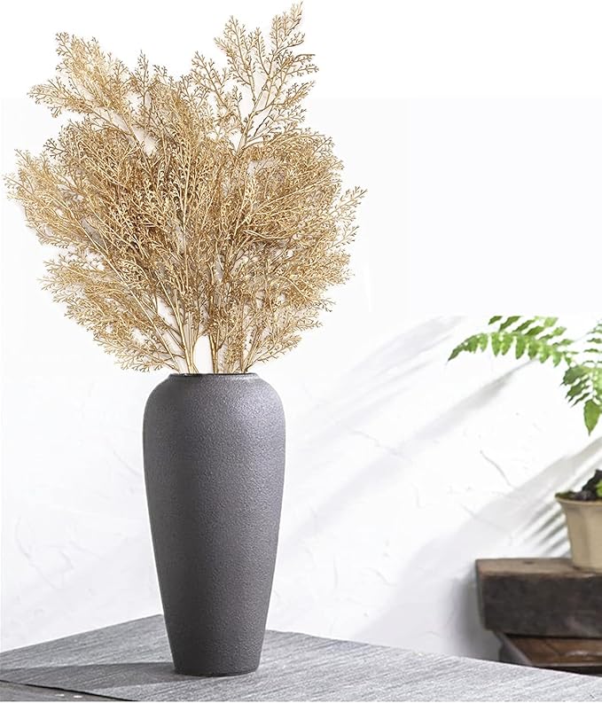 Fake Golden Branch Plants, Christmas Artificial Gold Antlers Plant 30" Tall Plastic Twig Branches Faux Grass for Xmas Décor Party Indoor Outdoor Wedding Table Centerpiece DIY Decoration - 2 Pack