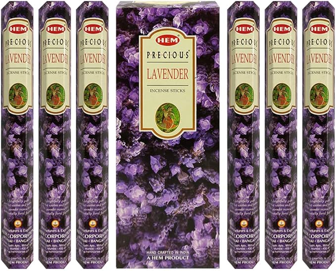 TRUMIRI Incense Stick Holder Bundle with Hem Precious Lavender 20g Incense Sticks - Pack of 6 (Approx 120 Sticks)