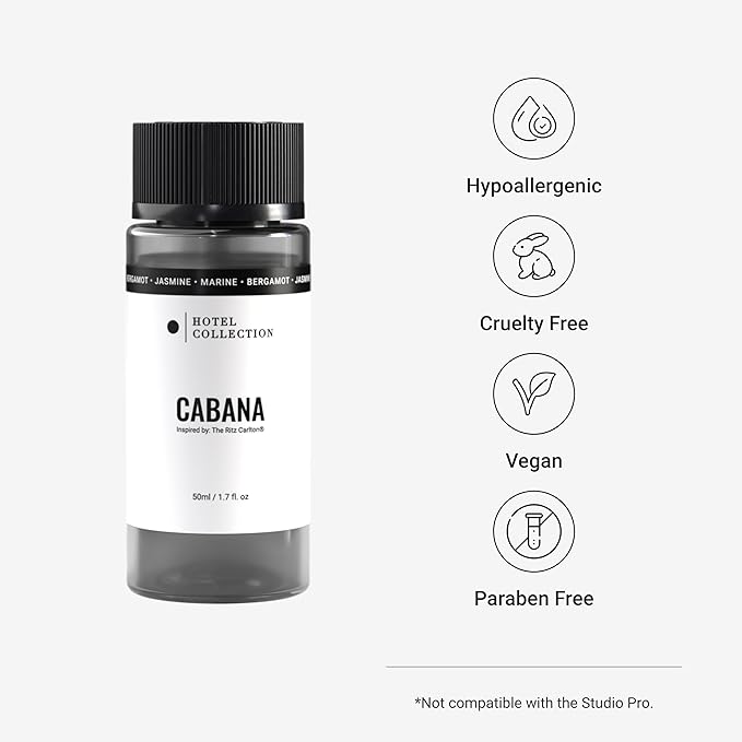 Hotel Collection - Cabana Essential Oil Scent - Luxury Hotel Inspired Aromatherapy Scent Diffuser Oil - Hints of Marine, Bergamont, & Jasmine - for Essential Oil Diffusers - 50mL