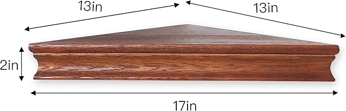 Corner Floating Shelf for Wall Set of 4,Triangular Corner Shelves Wall Mounted for Bedroom,Living Room,Bathroom,Kitchen-Dark Walnut