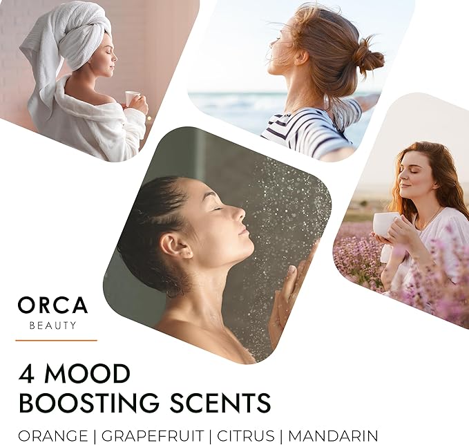 Shower Steamers Aromatherapy - Relaxation Gifts for Women, Shower Bombs, Unique Spa Gifts Shower Tablets, Stocking Stuffers for Women & Men (Citrus Scent 8PC)