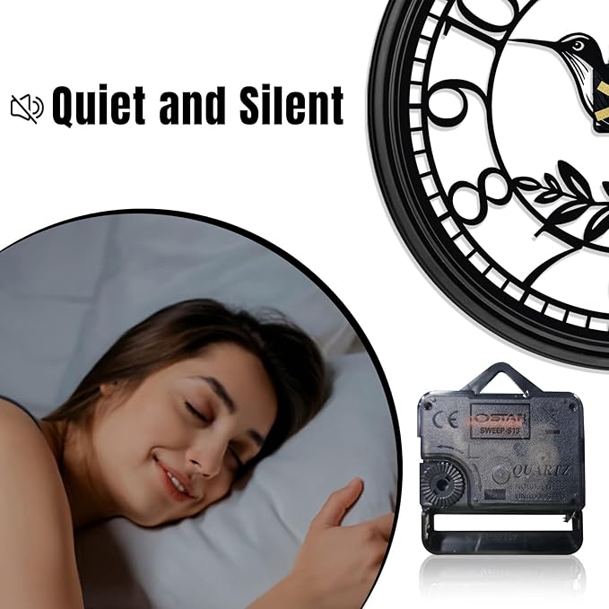 Big Wall Clock - Wall Clocks for Living Room Decor, Quiet and No Ticking Suitable for Wall Decor, Living Room Decoration, Kitchen Decoration