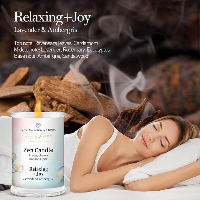 APSARAS Relaxation+Joy Scented Candles, Lavender, Ambergris Aromatherapy Spring Candle Sets for Women Gift for Bathroom, Candles for Home Scented,Burn Time