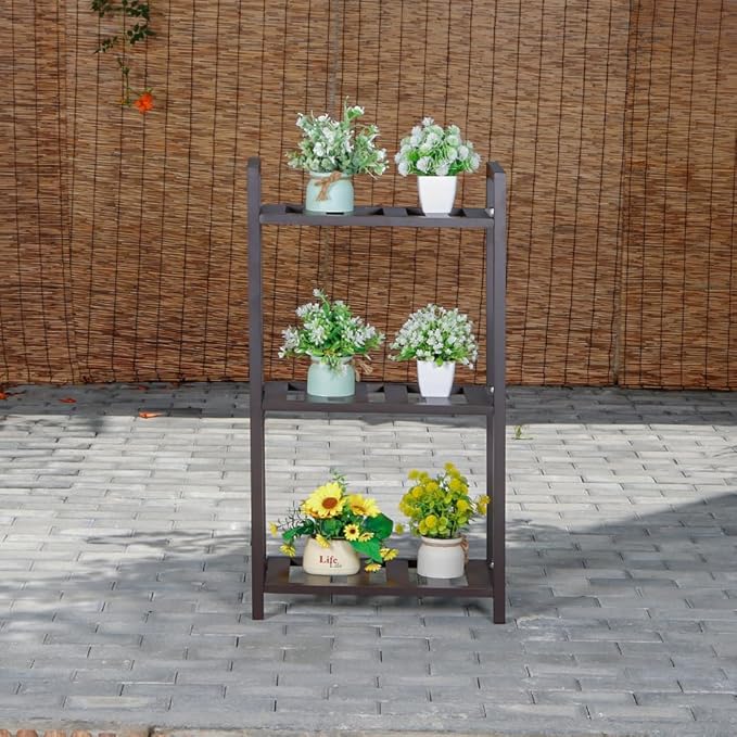 Plant Stand for Versatile Decor - Indoor/Outdoor Aluminum Stand with 300 LBS Strength, Sized L17.7 x W11.8 x H38.5 inch - Perfect for Patios, Gardens, Living Rooms