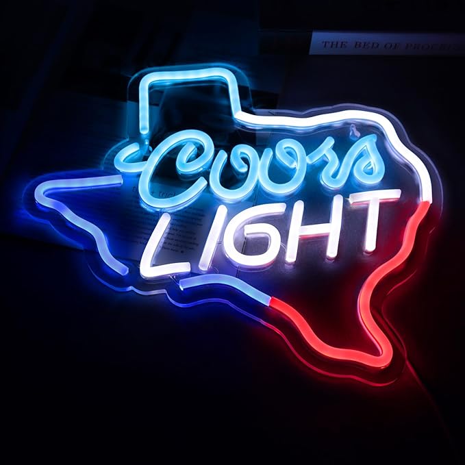 JFLLamp Texas Crs Light Neon Signs for Wall Decor Neon Lights for Bedroom Led Signs Suitable for Man Cave Bar Pub Christmas Birthday Party Gift