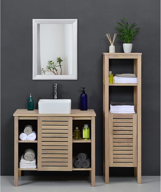 AAZZKANG Rectangular Wall Mirror Decorative Wood Framed Mirrors for Farmhouse Bedroom Bathroom Living Room Entryway Hanging Home Decor Small