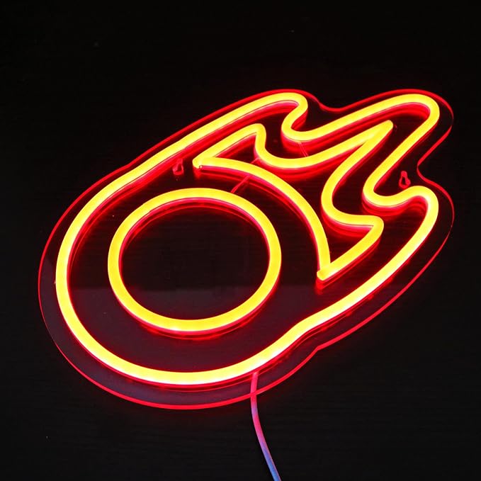 Gaming Black Mage Neon Sign for Wall Decor, LED Light for Bedroom, Game Room Decorations, Dimmable, 5V USB Powered, Red, 11.8" x 11.8"