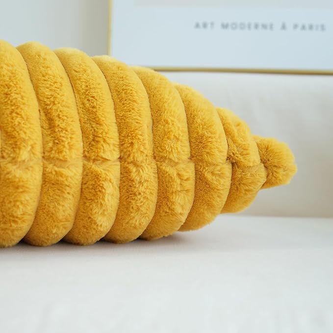 JOJUSIS Pack of 2 Faux Fur Plush Decorative Throw Pillow Covers Couch Cushion Case Soft Pillowcases (Mustard Yellow, 16 x 16-Inch)
