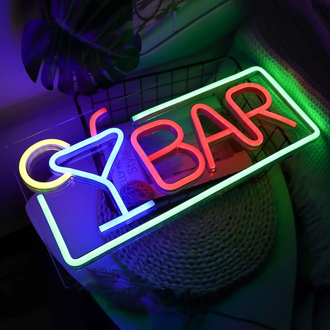 JFLLamp Bar Neon Signs for Wall Decor Led Bar Lights for Bedroom Led Sign Room Decor Aesthetic Suitable for Living Room Bistro Man Cave Party