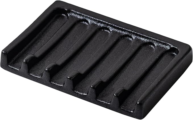 Self Draining Premium Ceramic Soap Dish, Bar Soap Holder, Waterfall Soap Dish, Shower Soap Holder Sponge Holder Soap Tray Soap Savers for Bathroom, Shower, Kitchen, Sink and Countertop