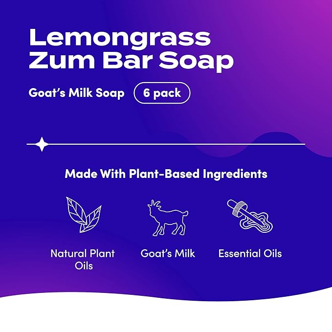 Zum Bar Goat's Milk Soap - Lemongrass - 3 oz (6 Pack)