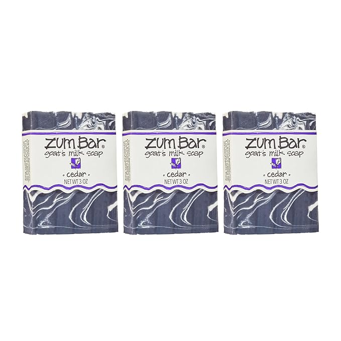 Zum Bar Goat's Milk Soap - Cedar - 3 oz (3 Pack)
