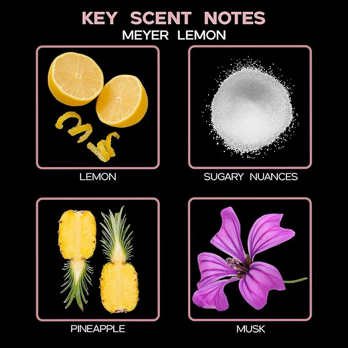 LOVSPA Meyer Lemon Reed Diffuser Set - Refreshing Citrus Scent Diffuser for Home - Non-Toxic Oil Reed Diffuser - Made in The USA