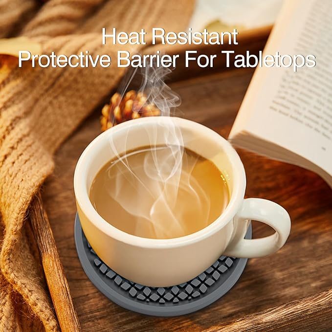 Coasters for Drinks,Black Coasters for Coffee Table -Soft Coasters Set Cup Mat -Coffee Table Coasters for Drinks Absorbent -Kitchen Decor -Coffee Table Decor (Stardust, 2Pack)